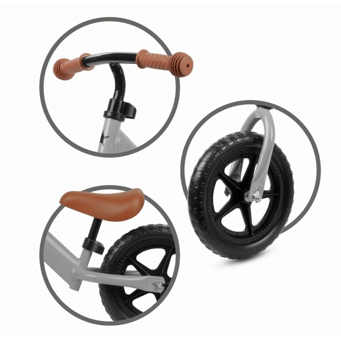 Bicicletă fără pedale Kidwell Rebel Gray, 2.64 kg - imagine 3