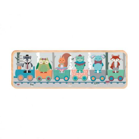 Puzzle Lemn Tren Tut Tut Barbo - Jucărie Educativă - imagine 2