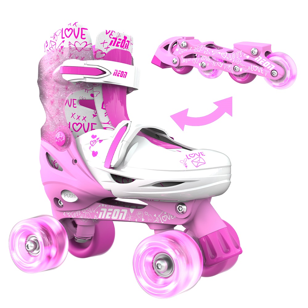 Role Neon Combo Skates 2 în 1 Pink, 34-37 - imagine 7