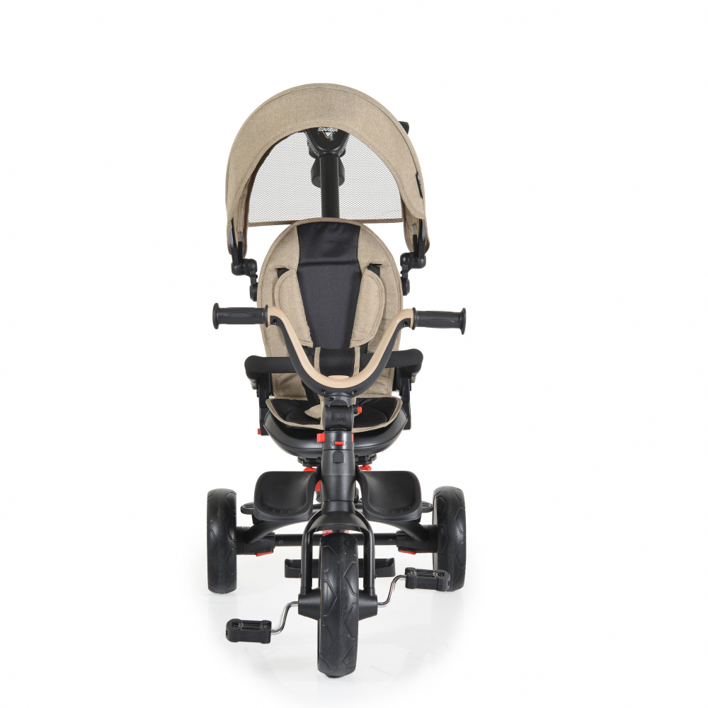 Tricicleta Byox Pluto Beige Pliabilă cu Scaun Rotativ - imagine 4