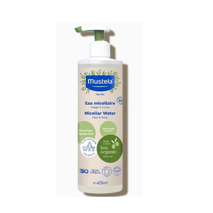 Apa Micelară Mustela BIO, Fără Clătire, 400 ml