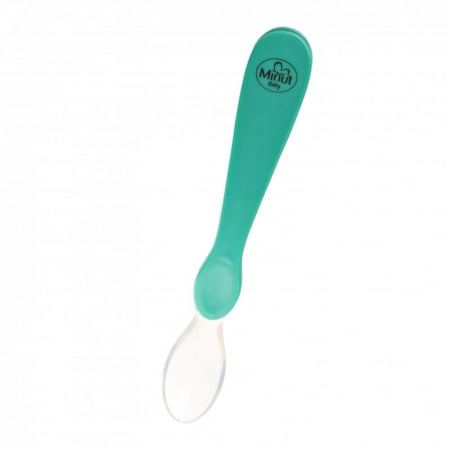 Lingurita Silicon Minut Baby 4+ luni Turcoaz - imagine 2