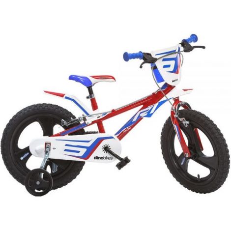 Bicicleta Dino Bikes 14" Roșu - Primii Pași Siguri