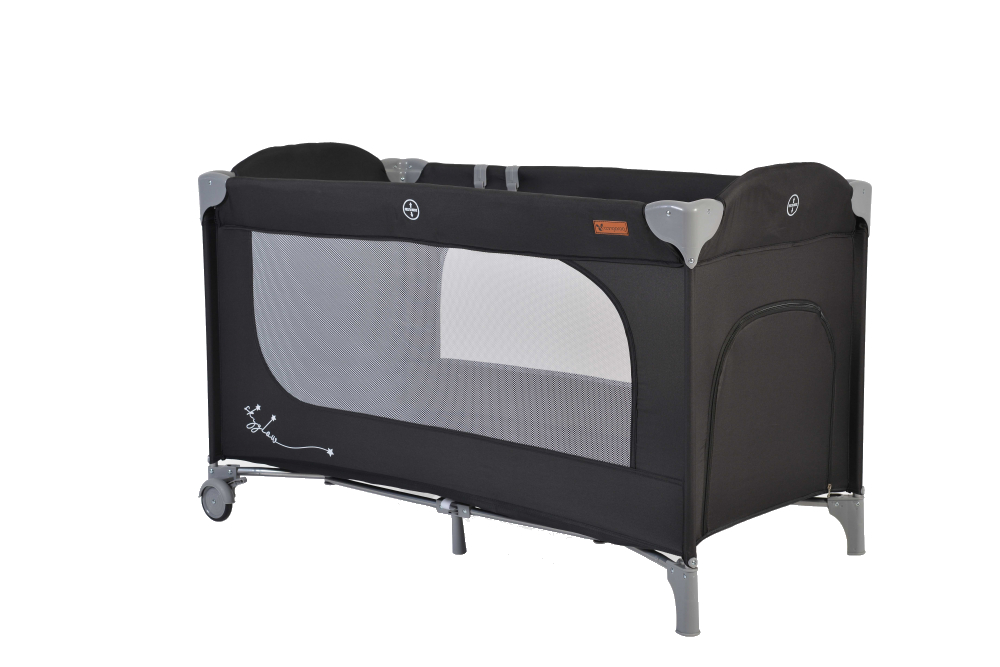 Pătuț Cangaroo SkyGlow Black 2in1 Pliabil - imagine 2