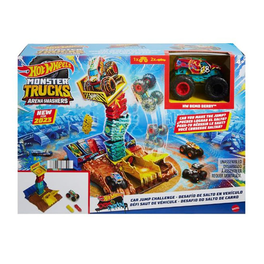 Hot Wheels Car Jump Challenge Set Monster Trucks