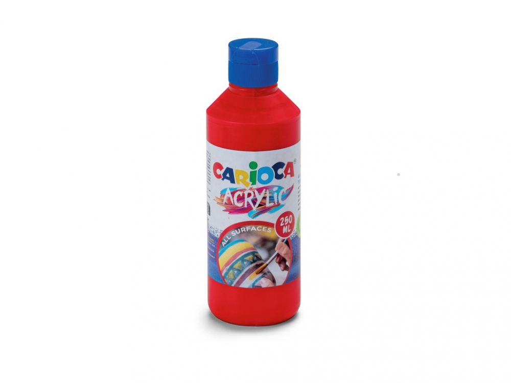 Carioca Acuarele Acrilice Tempera Roșu, 250 ml