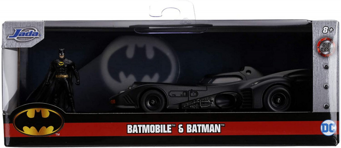 Batmobile 1989 1:32 + Figurina Metal - JadaToys