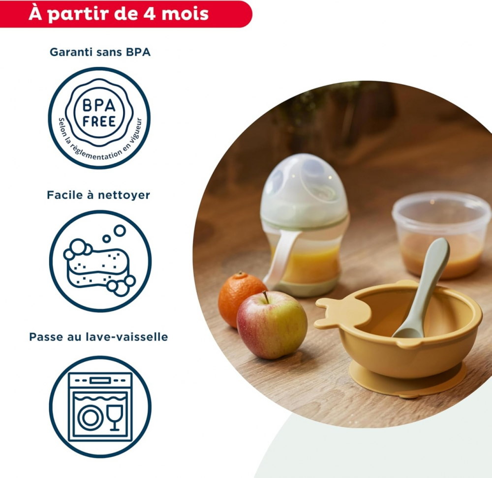 Vesela Silicon Thermobaby Cu Ventuza - Bebe Fericit - imagine 4