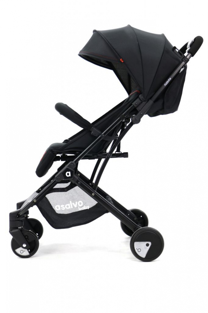Carucior Asalvo Modul Troller, Negru-Rosu, Pliabil Compact - imagine 6