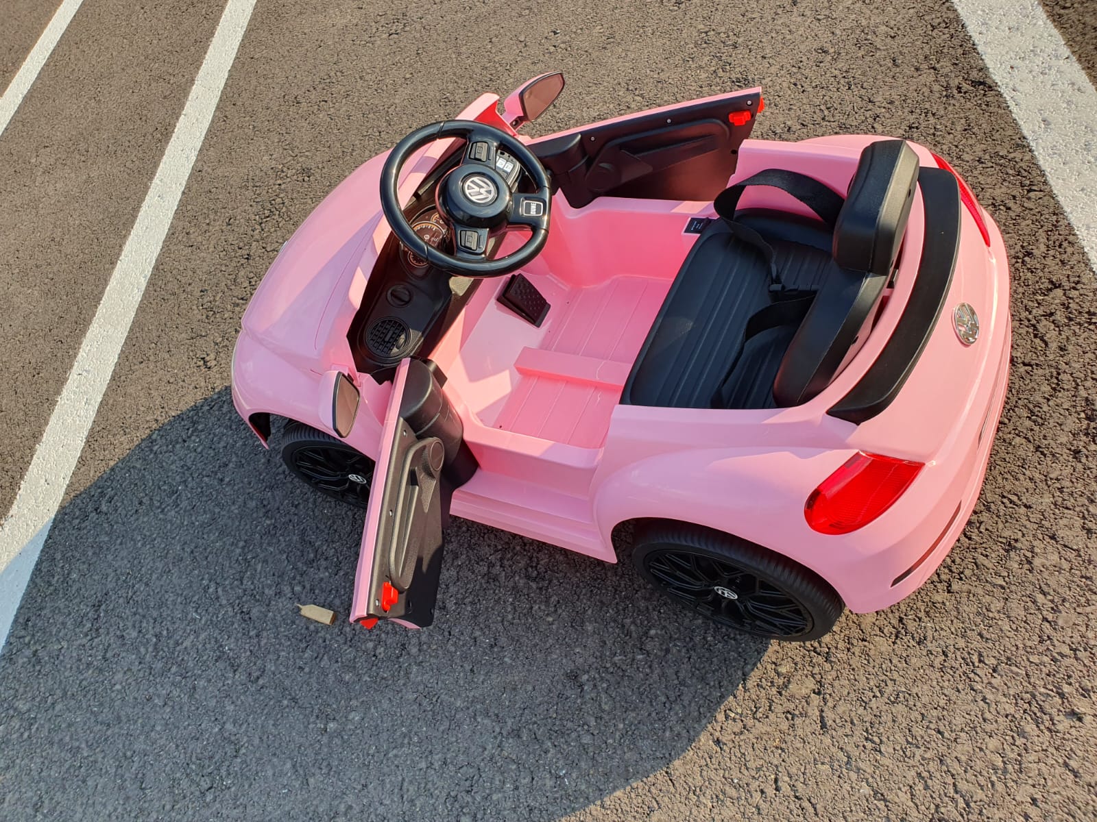 Volkswagen Beetle Roz 12V | Masinuta Electrica pentru Copii - imagine 3