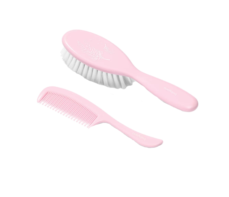 Set Perie și Pieptene Babyono Pink, Peri Moi - imagine 2