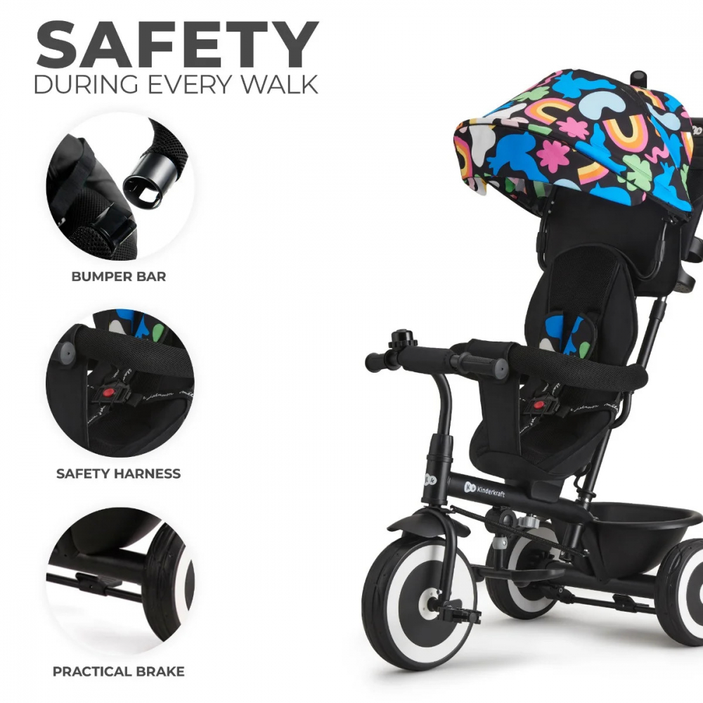 Kinderkraft Aston Happy | Tricicleta 9 luni-5 ani - imagine 8