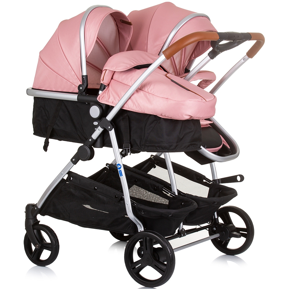 Carucior Gemeni Chipolino Duo Smart 2 in 1, Flamingo
