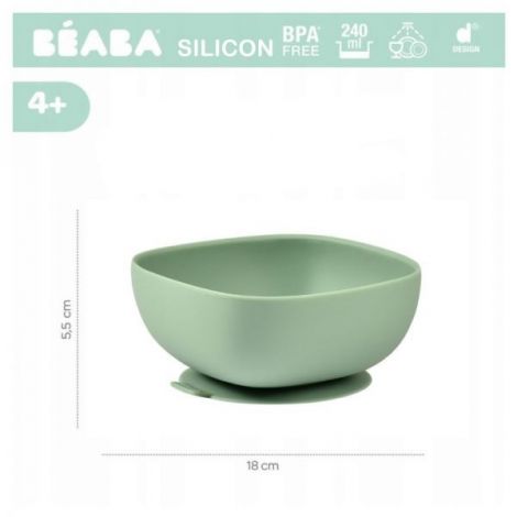 Bol Silicon Beaba cu Ventuza | Masa Sigură - imagine 3