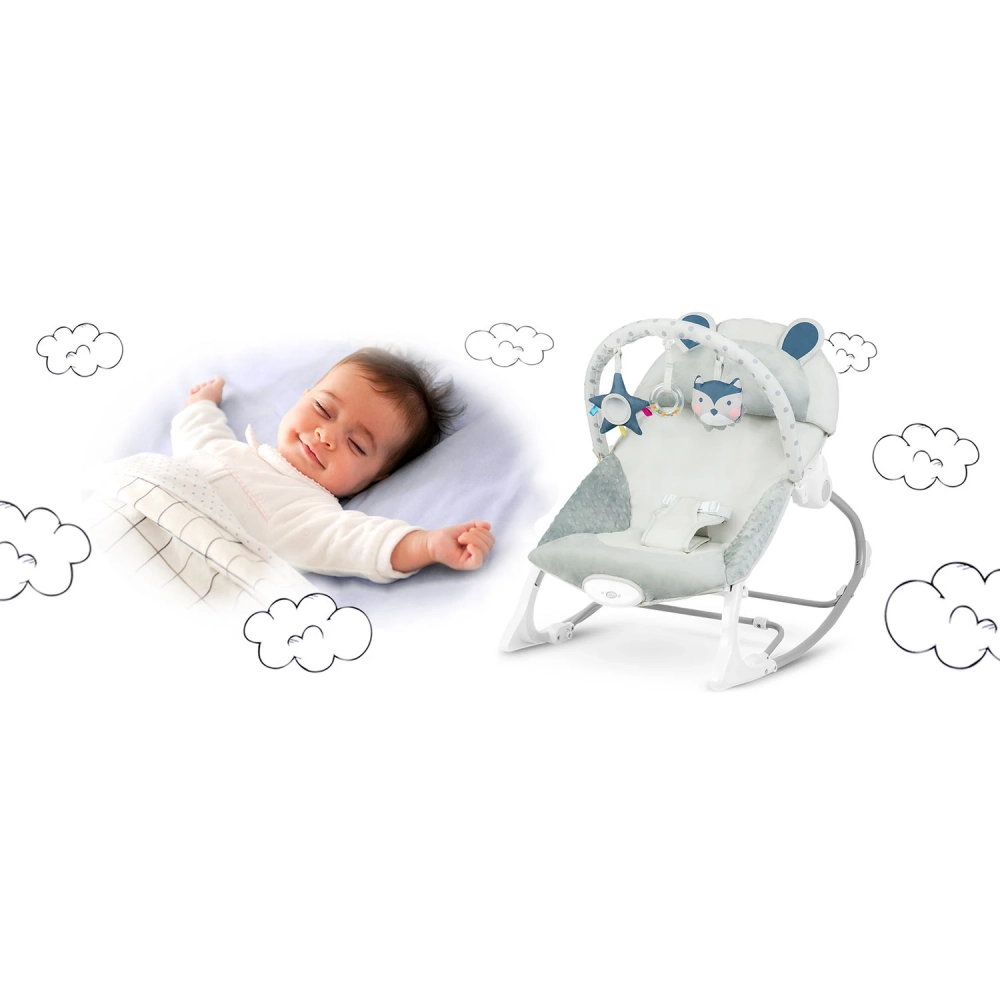 Balansoar Ricokids Grey cu vibrații, 18 kg - imagine 4