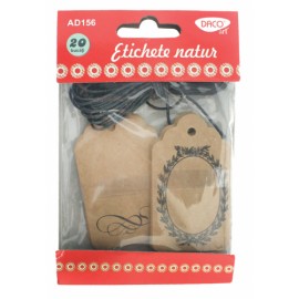 Etichete Natur Daco, Set 20 Bucăți, Decorativ