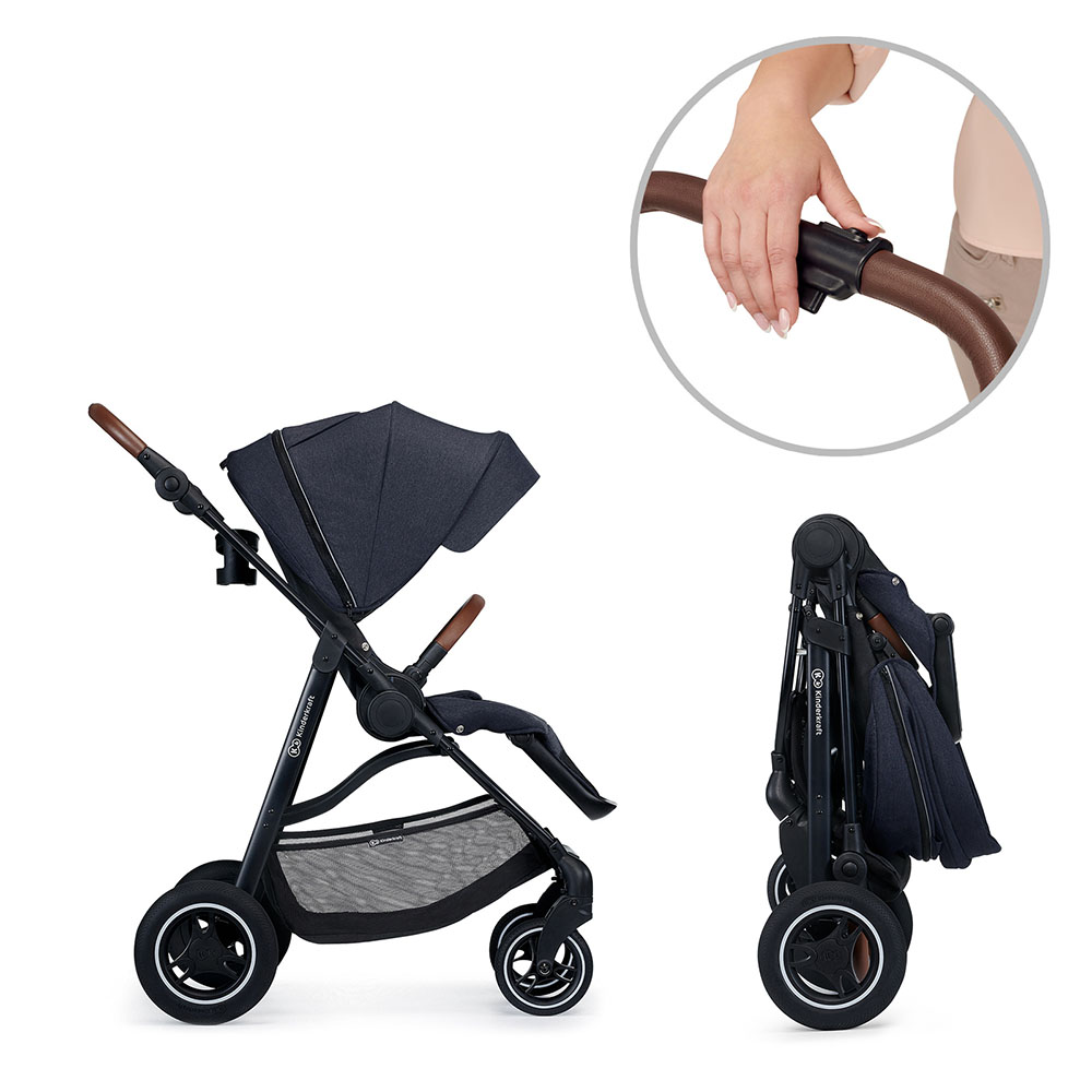 Carucior Kinderkraft All Road 3-in-1 Imperial Blue - imagine 8