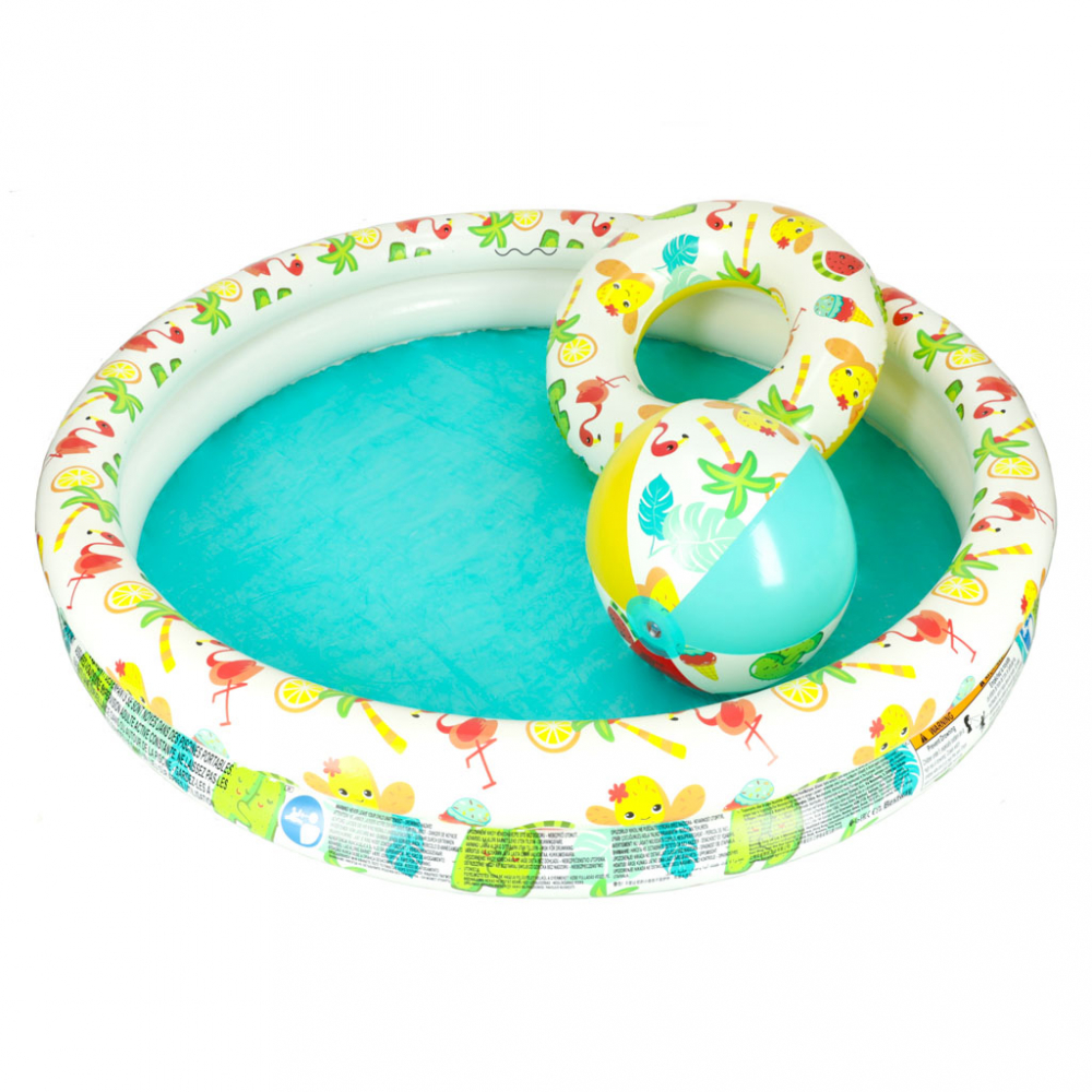 Set Piscină Gonflabilă Bestway Flamingo cu Colac - imagine 6