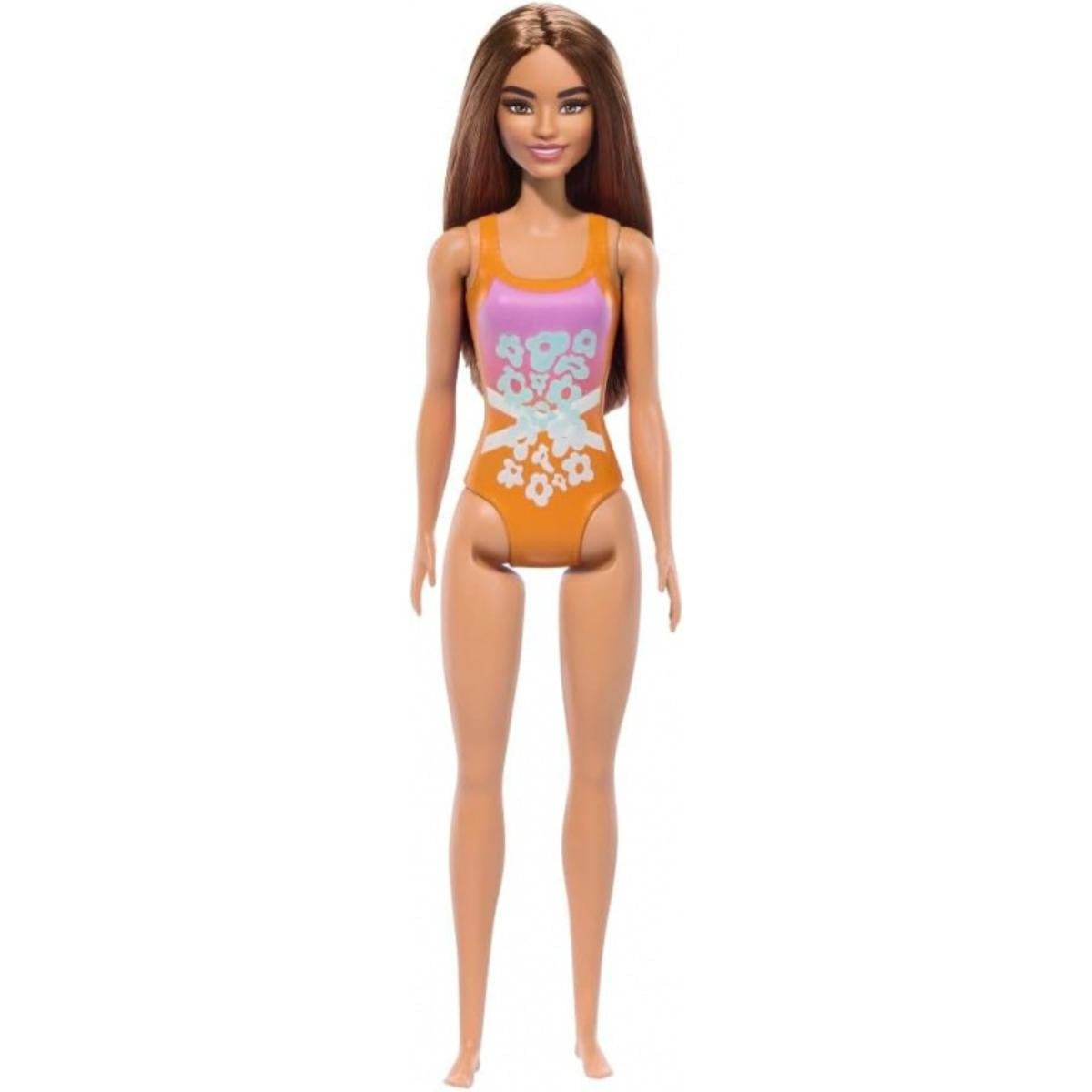 Papusa Barbie Tropical Pink, Costum de Baie, HXX50