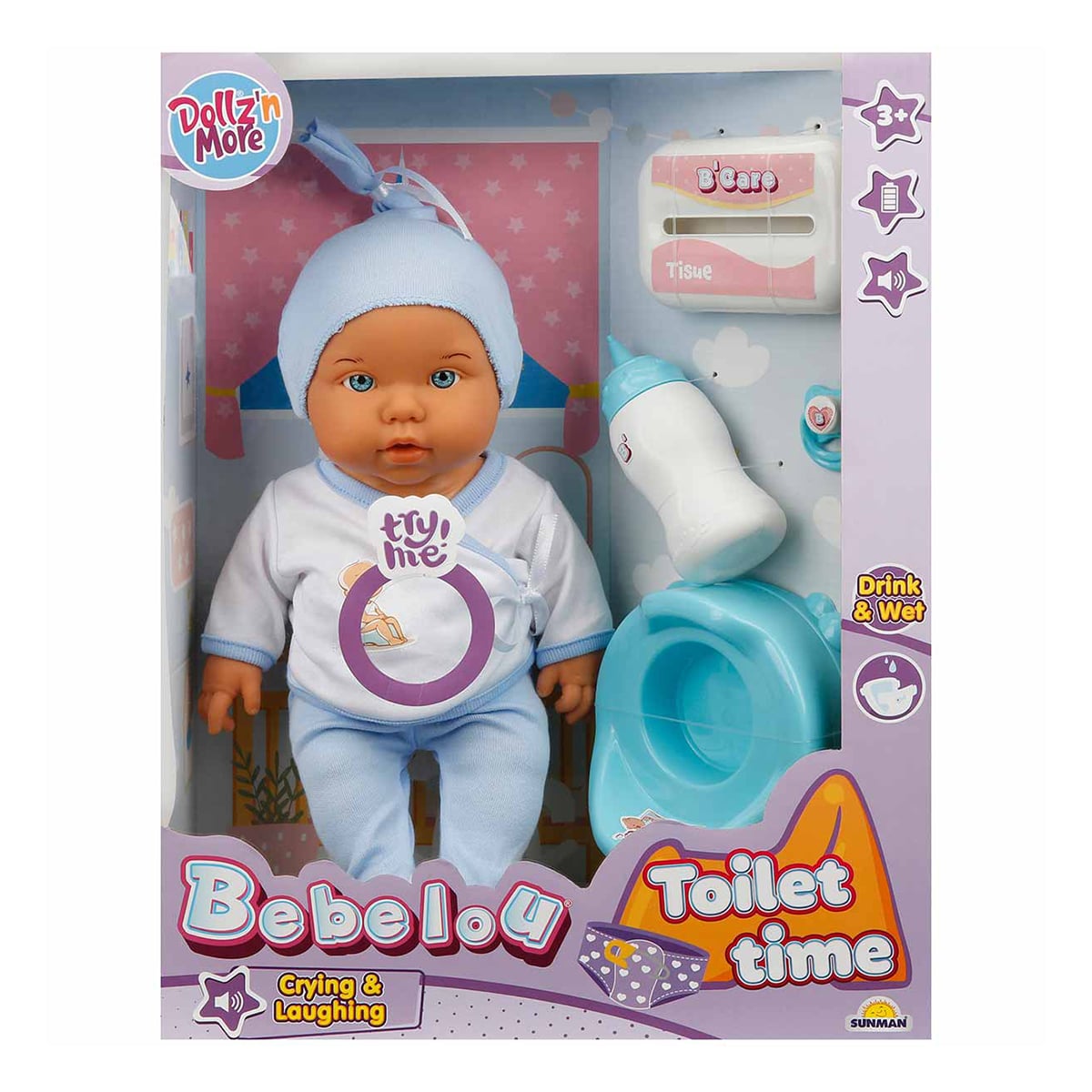 Papusa Bebelou Toilet Time Dollz n More