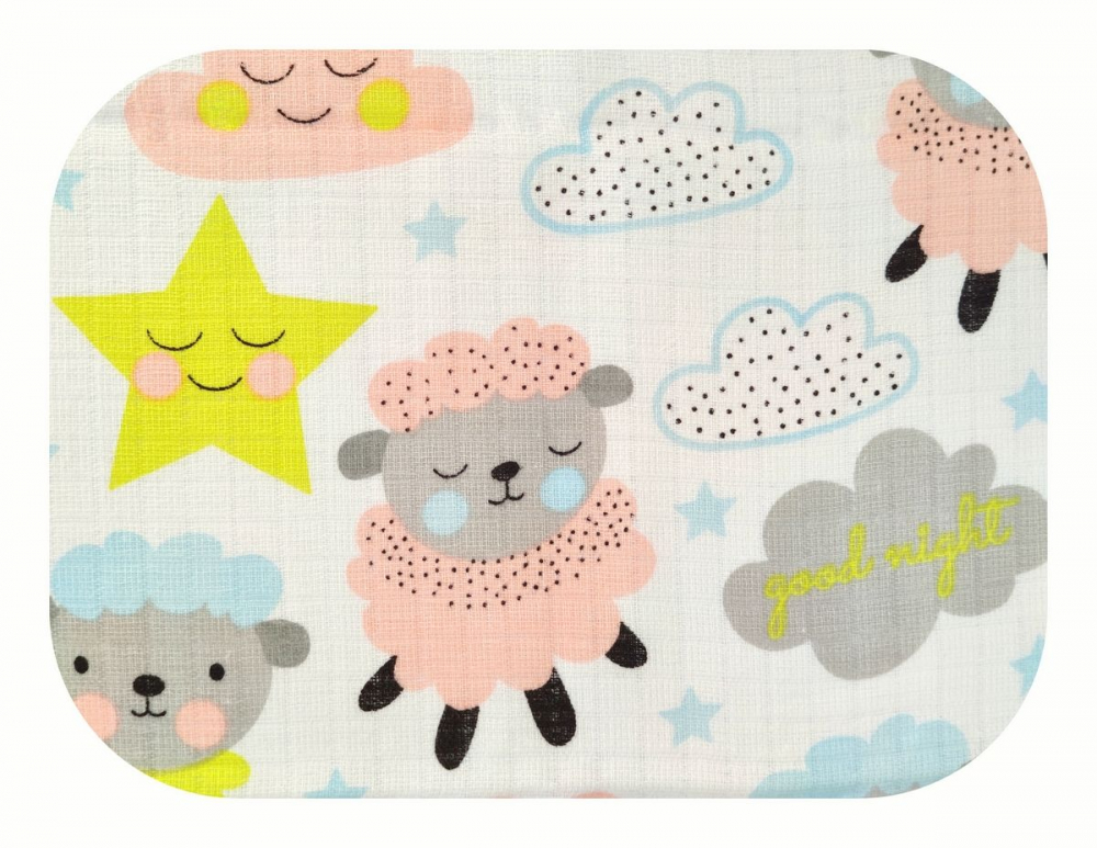 Scutec Muselina Tetra Egakids 70x80 cm Cloud - imagine 2