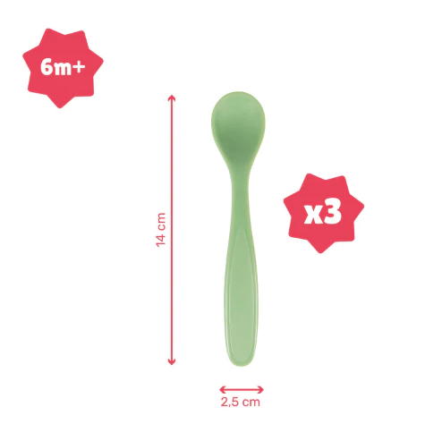 Set 3 lingurite Badabulle flexibile Pastel - imagine 2