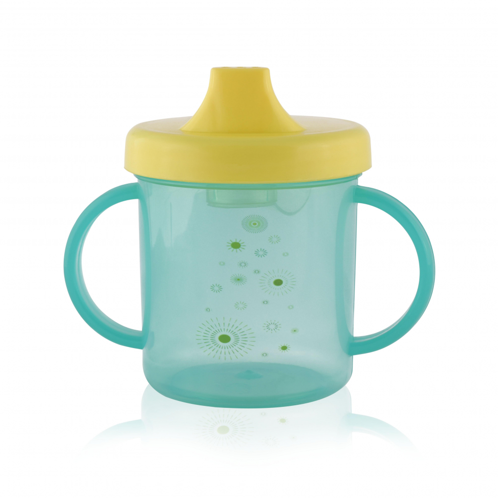 Cana cu maner si cioc Lorelli, 12 luni+, Verde, 210 ml - imagine 2