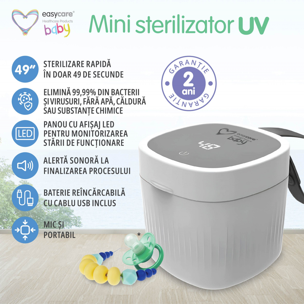 Mini Sterilizator UV Easycare Baby - 99.9% Igienă - imagine 4