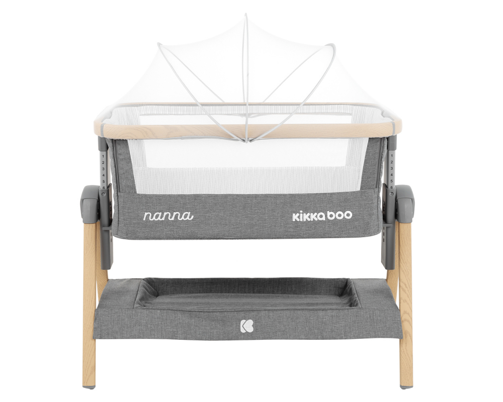 Patut Co-Sleeper KikkaBoo Nanna Dark Grey - imagine 4