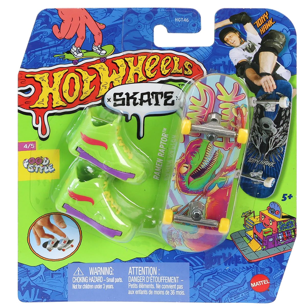 Set Hot Wheels Skateboard Ramen Raptor
