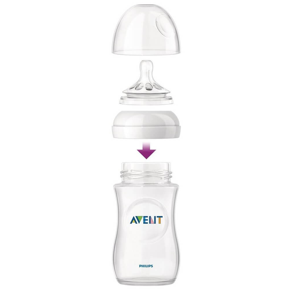 Biberon Philips Avent Natural 240 ml Sticla - imagine 3