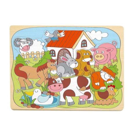 Puzzle Lemn Ferma 10 Piese Woodyland