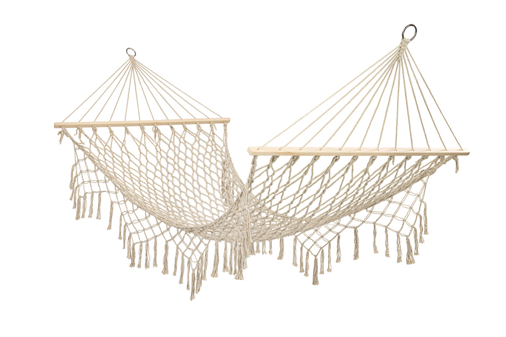 Hamac Gradina Boho Ikonka, 200 cm, Relaxare Ecru - imagine 8