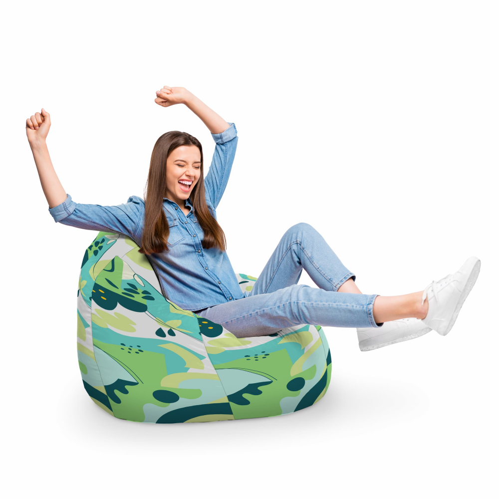 Fotoliu Puf Bean Bag Para XL Abstract Jungle Updeco - imagine 2