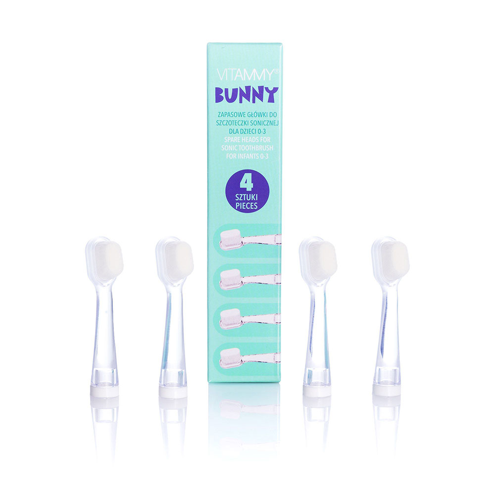 Rezerve Periuță Vitammy Bunny Nano, Alb, Set 4 Bucăți - imagine 3
