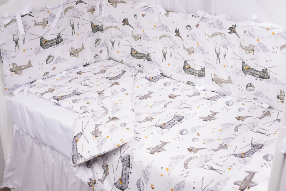 Set Lenjerie Patut Soldatei Gri | Confort Family - imagine 2