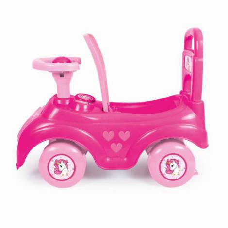 Dolu Prima mea masinuta roz Unicorn, cu spatar si claxon - imagine 2
