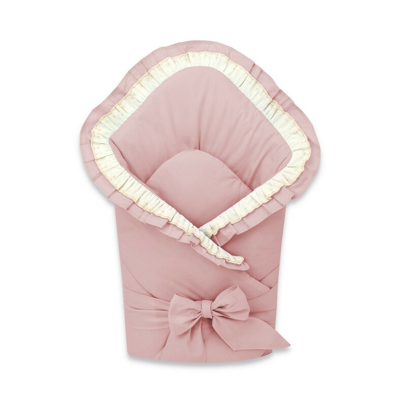 Paturica Infasat MimiNu Powder Pink Bumbac Oeko-Tex