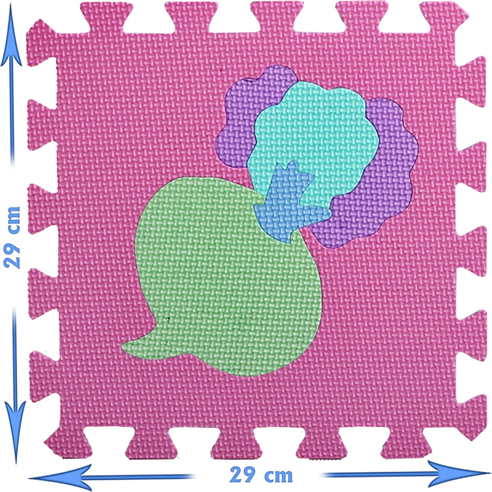 Covor puzzle spuma 10 piese Fructe Malplay - imagine 2
