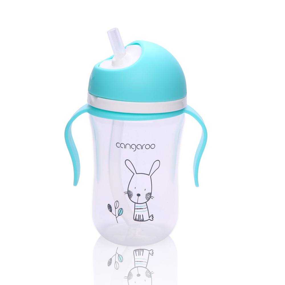 Cănută Cangaroo Blue, 300 ml, Antivărsare - imagine 2
