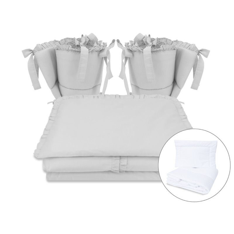 Set Lenjerie Patut MimiNu Royal Grey 6 Piese - imagine 3