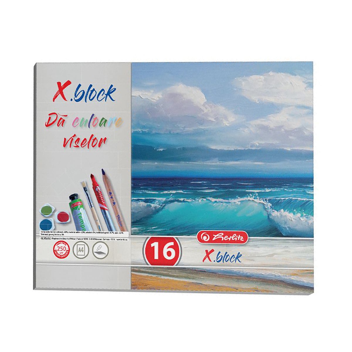 Bloc Desen Herlitz X Block A4, 250g/mp