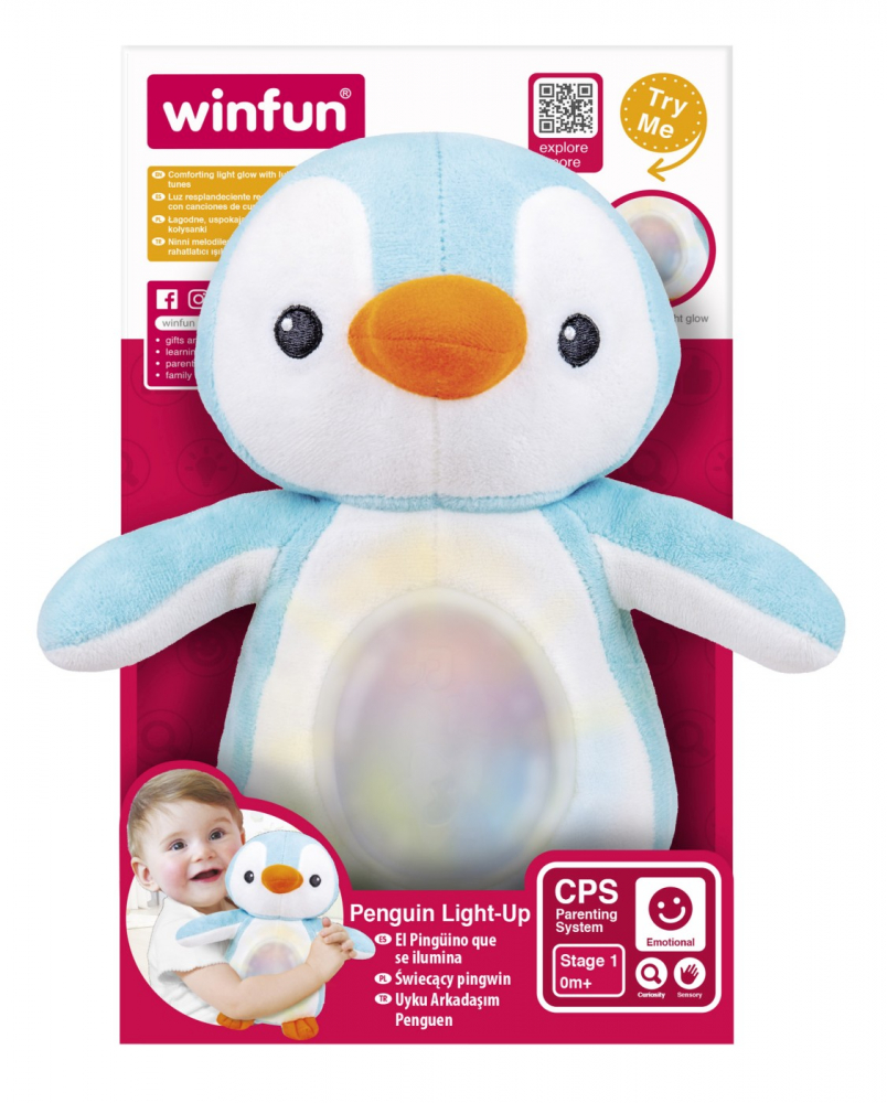 Jucărie Pinguin Winfun cu Sunete și Lumini Albastre