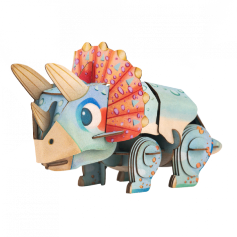 Puzzle 3D Triceratops cu Sunete | Mieredu - imagine 3