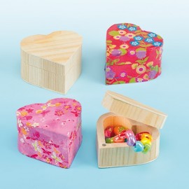 Cutiută Lemn Inimioara Baker Ross - DIY Decupaj - imagine 2