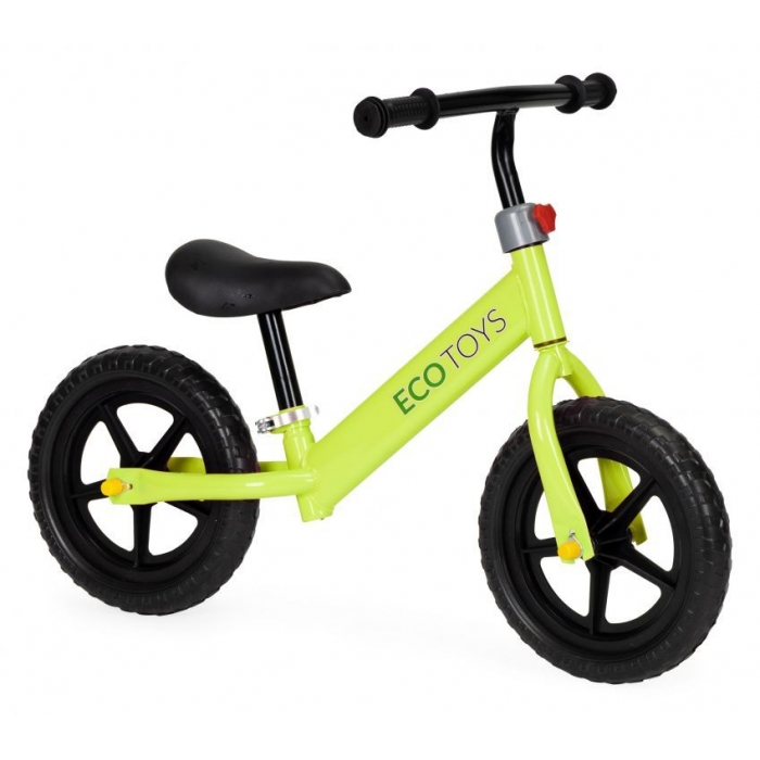 Bicicleta Ecotoys fara pedale Verde, reglabila - imagine 6