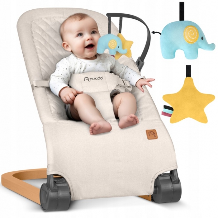 Balansoar 2in1 Nukido cu jucării - Relaxare & Siguranță - imagine 8