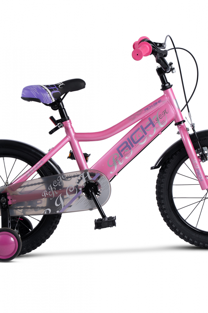 Bicicleta Rich R1605A Roz 16" Copii 4-6 Ani - imagine 4