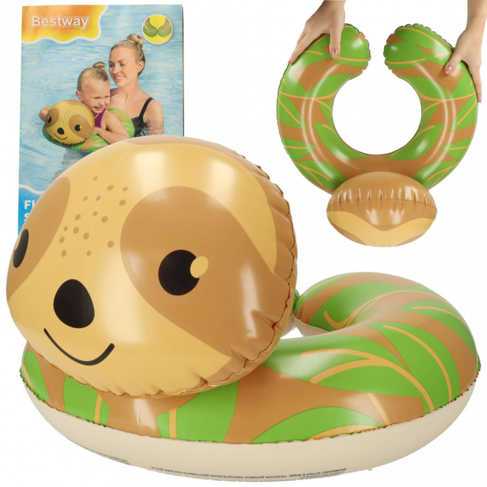 Colac Gonflabil Copii Bestway, Model Sloth, 50x46 cm