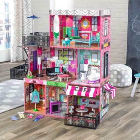 Casuta papusi Kidkraft Brooklyn Loft, 3 etaje, 25 accesorii - imagine 4